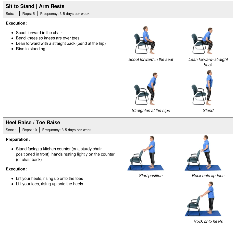 Printable Balance Exercises