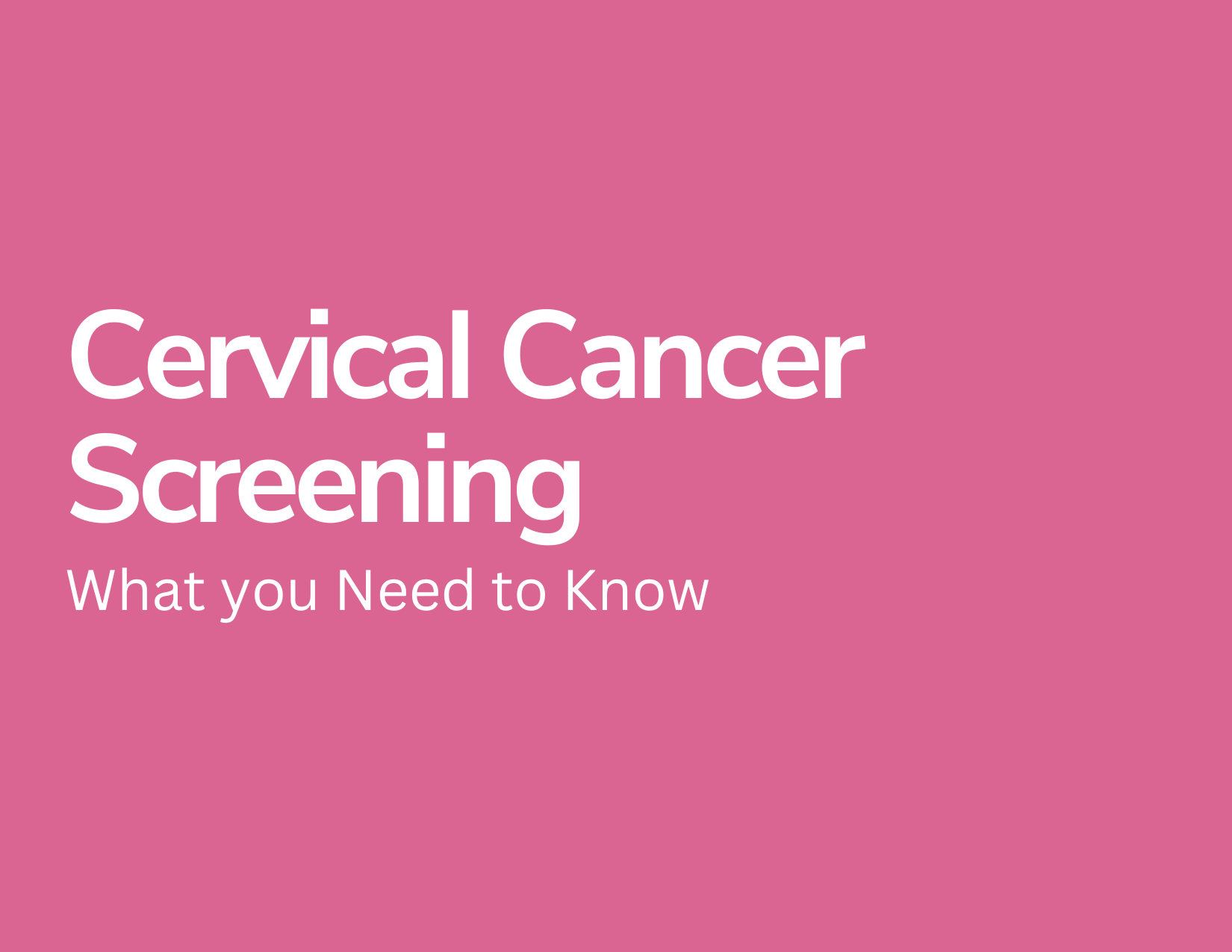 Cervical Cancer Screening Mfht 5655